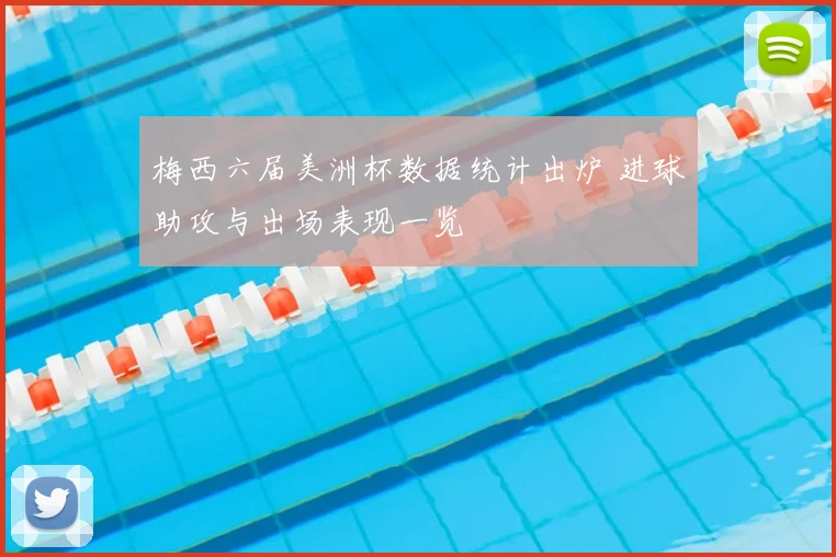 梅西六届美洲杯数据统计出炉 进球助攻与出场表现一览